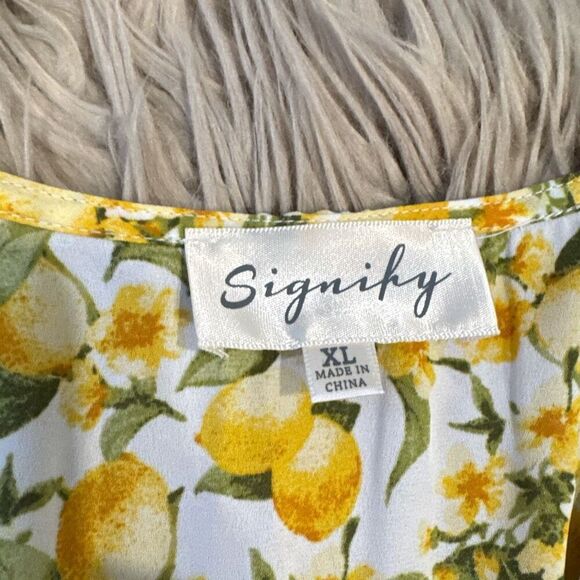 Lemon print dress size XL - Picture 2 of 5